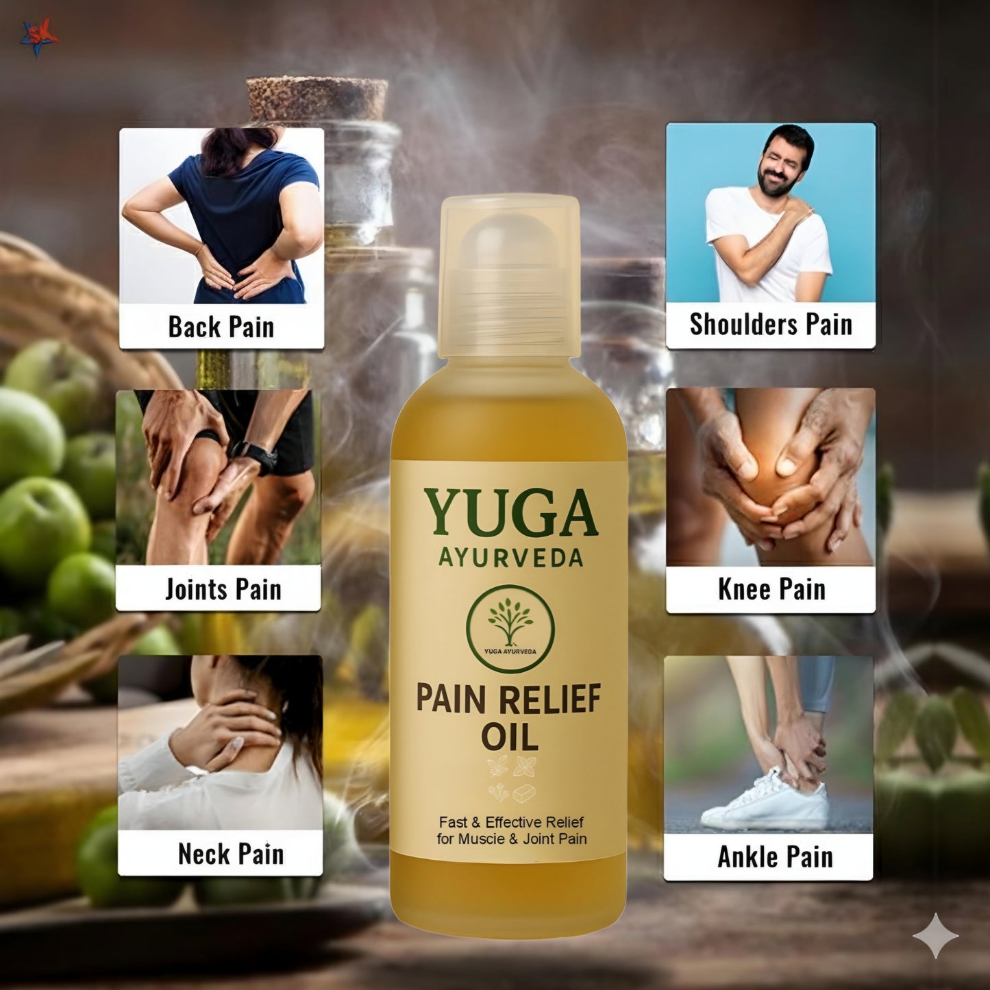 Best Ayurvedic Pain Relief Oil - Relieves Joint, Knee, Arthritis & Muscular Aches Naturally - YUGA AYURVEDA